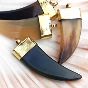 TRADICIONES Recién llegado Collar de cuerno de buey de búfalo Estilo animal pulido Joyería de hueso Cuentas de diseño NATURAL Mujeres Niñas Boda - Product Image 1