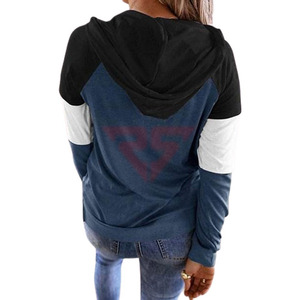 RUKHMAL SPORTS Sudadera con capucha de bloque de color para mujer de la mejor calidad con logotipo impreso personalizado a precio mayorista - Product Image 2