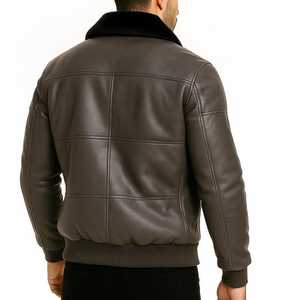 Chaqueta de Cuero de Gamuza Nueva 2025 para Hombre, Abrigo de Gamuza Suave Vintage, Ropa de Calle Informal Clásica, Prenda Exterior, OEM, ODM, Logotipo Personalizado - Product Image 2