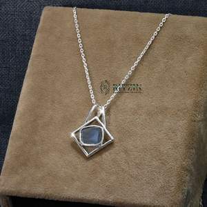 Lab Grown Diamond 925 Sterling Silver Pandent con Collar para mujer/ella/uso en todas las ocasiones - Product Image 1