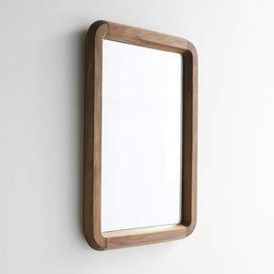Classic wooden wall <b>mirror</b> <b>frame</b> with decorative accents and durable polished finished for elegant and timeless decor - Product Image 1
