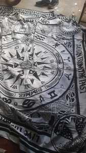 Tapiz de pared con temática de mandala hecho a medida, ideal para tiendas de suministros bohemios y tiendas de temática hippie en impresión de color azul - Product Image 5