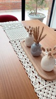 Chemin de table en coton macramé bohème chic pour la décoration de table à la maison, chemin de table artisanal pour table basse de style campagnard