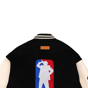 Flyingkick Enterprises High Street Style Good Quality Oversized Embroidery <b>Letter</b> Customized Street-Wear Logo <b>Jacket</b> <b>Men</b> - Product Image 5