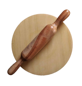 Tablero de pastelería de madera Tablero Roti Diseño rústico natural Rodillo de madera Producto de alta calidad por debajo de su presupuesto - Product Image 2