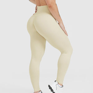 Nouveau style de legging tricoté respirant taille haute pour femmes de bonne qualité avec logo personnalisable Leggings pour femmes Service OEM - Product Image 2