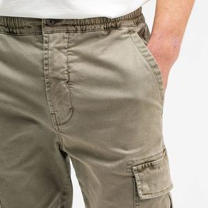 Pantalon cargo en toile taille haute pour homme - Design décontracté quotidien, coupe décontractée, style utilitaire, tissu respirant et lourd - Product Image 5