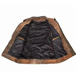 Gilets et gilets pour hommes en cuir de moto respirant avec poche lacets réglables Biker Riders gilet en cuir sur mesure - Product Image 2