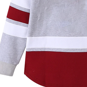 Winter for A&M Neutral Hockey Hoodie Unisex Heavy <b>Fleece</b> Lace-Up V-Neck Pullover 100% Organic Cotton Maroon <b>Grey</b> Athletic - Product Image 5