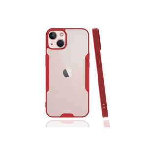 Coque de protection Netzy SAFA Parfe Series Premium Slim Fit pour iPhone 13, en silicone souple, rouge A22, coques arrière élégantes INS - Product Image 1