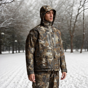 Veste de four de canard personnalisée de haute qualité pour la chasse en plein air pêche aux marais matériau imperméable fermeture éclair costumes de Camouflage en gros - Product Image 6