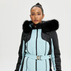 Traje de esquí de una pieza impermeable general de esquí de invierno de talla grande a la moda de alta calidad personalizado para mujeres, hombres y niños característica a prueba de viento - Product Image 6