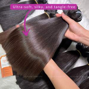 Prix de gros Cheveux vietnamiens de qualité supérieure Cheveux fins de bébé Cheveux vierges vietnamiens de qualité A+++ disponibles en lots - Product Image 3