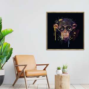 Printed Canvas Artwork: Modern Animal Decor - Elegant Wall Art,GOLD <b>FRAMED</b> CANVAS - Product Image 1