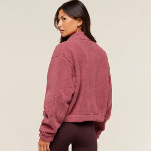 OEM Manufacturer's Hot Selling <b>Men's</b> <b>Pink</b> Sherpa Jacket Regular Fit Zipper <b>Hoodie</b> Thick Warm 100% Cotton Solid Autumn Vintage - Product Image 2