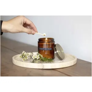 Bougie parfumée en bois de cèdre durable Wellmark, merchandising écologique - Product Image 3