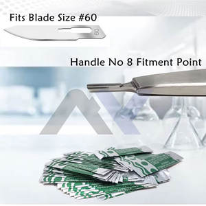 Manches de scalpel en acier inoxydable de qualité supérieure # 8 lames de scalpel à manivelle, meilleure qualité, manche BP, podologie - Product Image 6