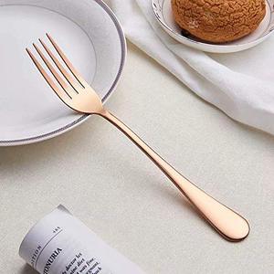 Luxurious Stainless Steel Flatware Set Easy-to-Wash Reusable Copper-Tone Metal Cutlery Elegant Dinnerware <b>Utensils</b> - Product Image 4