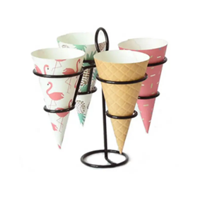 Présentoir de conception de présentoir rotatif de cône de crème glacée transparent en métal pour la taille Offre Spéciale le produit personnalisés - Product Image 1