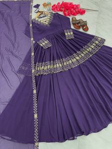 Nuevo Diseño 2023, Traje Salwar Kameez Estilo Indio Pakistaní, Venta al por Mayor, Étnico, Georgette Sintético Pesado, Bordado de 5mm, para Fiesta - Product Image 5
