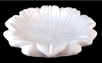 Plateau en marbre blanc poli, fait main, style antique, motif floral, plat de service décoratif, décoration de luxe pour la maison