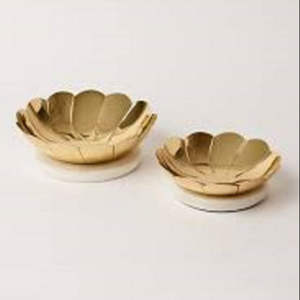 Tazón de comida de metal chapado en cobre de alta calidad personalizable para cena en casa, eventos de boda, resorts, vajilla de fiesta, vajilla - Product Image 3