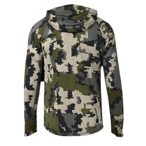 HUNT GEAR Sweat à capuche unisexe de chasse en softshell léger, imprimé camouflage numérique arbre intégral, respirant, idéal pour l'été - Product Image 2