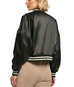 Veste universitaire en gros, nouvelle arrivée, tendance, vestes universitaires personnalisées pour femmes, col montant, design brodé, service OEM - Product Image 2