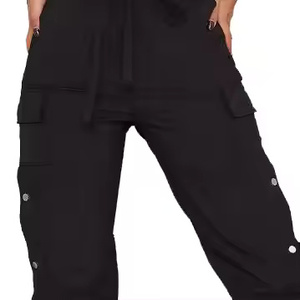Pantalon de survêtement décontracté pour homme, taille mi-haute, infroissable, 100 % coton, avec cordon de serrage et poches - Product Image 6
