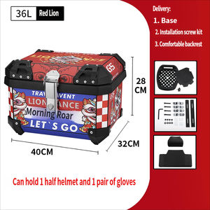 Top Case Moto 36L en PP ABS Étanche avec Fixation Rapide et Conception Haute Résistance pour les Trajets Urbains - Product Image 3