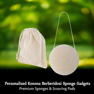 Éponges et tampons à récurer personnalisés en Konjac Berberidopsis – Qualité supérieure - Product Image 3