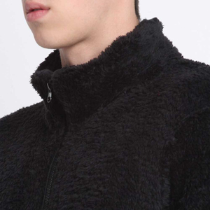 Streetwear personnalisé nouveau design de haute qualité personnalisé hiver Sherpa lourd Patchwork polaire veste zippée pour unisexe - Product Image 5