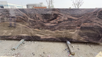 Pierre naturelle indienne Fantastico Granite couleur marron, surface polie, imperméable, finition moderne, comptoir pour construction de villa