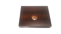 Base d'affichage en bois de forme carrée-Support de base de projet avec trou de montage-Trophée-Statue-Poupée-Plaque de logo gravée Base en bois