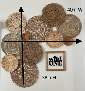 TienPhong-cesta de artesanía Bohemia para pared, decoración de pared para sala de estar, decoración de pared de granja, colgadores de pared, cesta de pared - Product Image 3