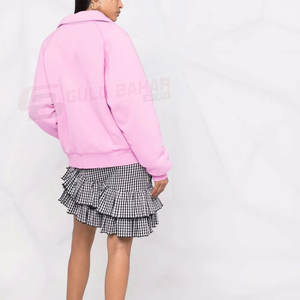 Veste d'université à boutons pression pour femmes avec style lycée et coupe sportive Veste d'université en coton mélangé pour femmes - Product Image 2