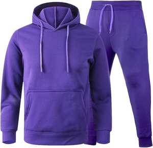 Conjunto Deportivo Informal para Hombre, Sudadera con Capucha y Pantalones Deportivos, Dos Piezas, Otoño Invierno, Ecológico, Transpirable, Elástico en Cuatro Direcciones - Product Image 1