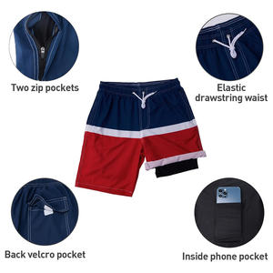 Shorts de Baño Deportivos para Hombre con Cordones, Impresión Personalizada, Secado Rápido, Transpirables, Tela Oxford, Ropa OEM, Marca Privada, Logotipo Personalizado - Product Image 3