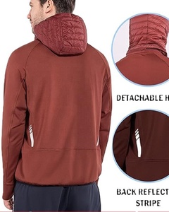 Veste Softshell de style vintage pour hommes pour l'hiver, coupe-vent imperméable avec col montant, fermeture à glissière, logo sur le devant - Product Image 6