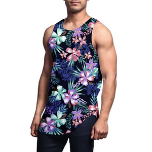 Sublimación Tank Top de alta calidad hecho de tela de poliéster original al por mayor de los hombres sin mangas Boy's Gym Fitness Men's Tank Tops - Product Image 4