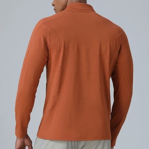 High Quality Performance Running Pullover Custom Logo Print Quarter Zip Tracksuit Set Quick Dry Gym Wear 1/4 Zipper <b>Track</b> <b>Jacket</b> - Product Image 6