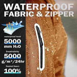 Chaqueta de lluvia para hombres High Street Style Tallas grandes Poliéster suave Patrón con capucha Chaquetas de lluvia para hombres subidas por Dress Sports - Product Image 3