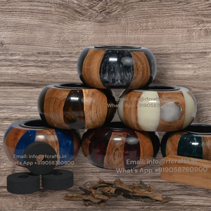 Unique Résine Encens Bois Résine Époxy Bakhoor Brûleur Medhkan Brûleur D'encens Mubkhara Dukhoon Évaporateur Oud Titulaire Arabe - Product Image 4