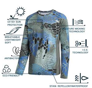 Personalizado UPF 50 + protección de secado rápido transpirable con capucha impreso de talla grande ropa de pesca ventilada para camisa de pesca de flujo de aire - Product Image 6