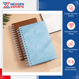 Exhibiting Highest Standard Exceptional Quality <b>Spiral</b> Binding PU Leather <b>A5</b> Diary <b>Notebook</b> 120 Sheets Office Business Writing - Product Image 2