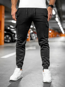 Pantalones Cargo resistentes para hombre, cintura elástica con cordón, pantalones tácticos para correr, múltiples bolsillos utilitarios, entrenamiento para todas las estaciones, gimnasio BD - Product Image 5