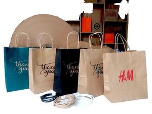 Venta al por mayor de calidad superior OEM bajo costo bolsas de papel de embalaje bolsas de papel ecológicas - Product Image 4