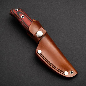 Couteau de chasse OEM personnalisable, qualité supérieure, acier Damas, lame fixe pleine soie, pointe tombante, garantie 3 ans, camping - Product Image 6