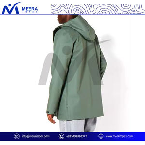 เสื้อกันฝนมีฮู้ดสำหรับทีมกีฬาเจ้าหน้าที่ภาคสนามหรือเครื่องแบบบริษัทเสื้อกันลมกันน้ำงานปักตามสั่ง - Product Image 4