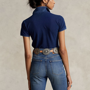 Polo surdimensionné vierge confortable 100% coton de haute qualité pour femmes polo uni à manches courtes avec logo imprimé personnalisé pour femmes - Product Image 5